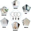 Openable Curtain Clips with Rings White 2Inch, Strong Metal Decorative