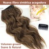2 Piezas Extension de Cabello, 45CM Hair Extensions(Marrón Claro)