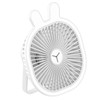 3 Speeds Mini Desk Fan with Light Portable Hanging Folding