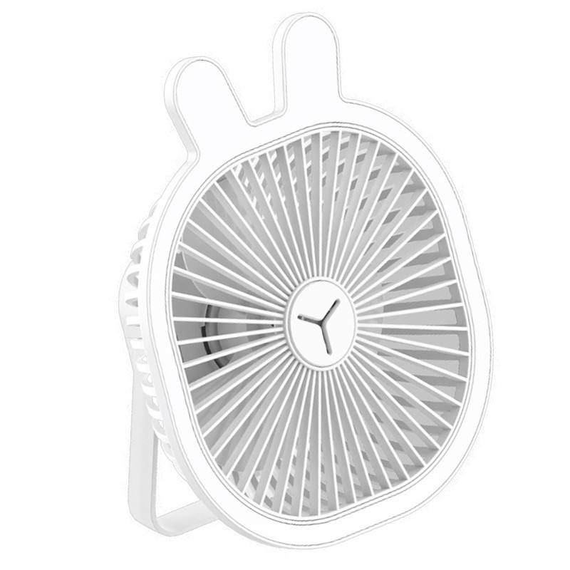 3 Speeds Mini Desk Fan with Light Portable Hanging Folding