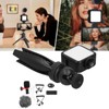 Portable Phone Microphone Vlogging Equipment Microphone Kit with LED Light