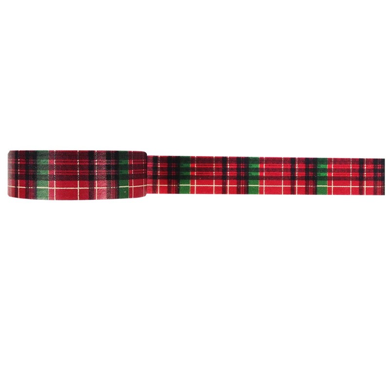 AllyDrew Plaid Pattern Japanese Washi Masking Tape - Christmas Plaid