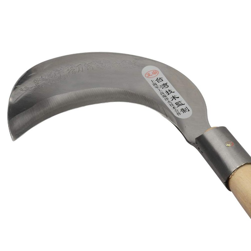 King of The Sickle - Steel Grass Sickle,Hardwood Handle Clearing