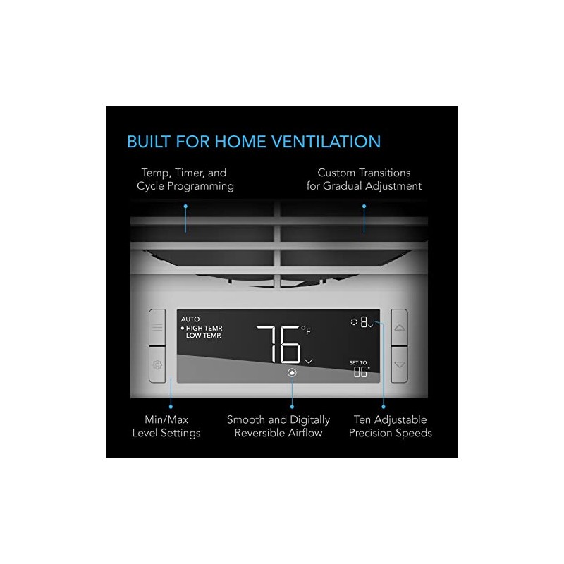 AC Infinity Room to Room Fan 8”, Two-Way Reversible Airflow