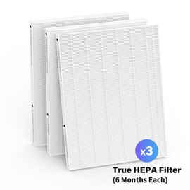 CFKREYA Air Filter Replacement for Fellowes AeraMax 290/300/DX95 Purifiers and HF-300/AP-300PH, 3-Pack Efficiency Filter Only Replacement Filters (No Carbon) - Fits Part# 9287201