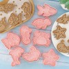 16Pcs Ocean Animal Cookie Cutters with Plunger Stamps Set, Fish,