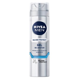 NIVEA 81358-03301-20 Men Gel de Afeitar Silver Protect, 200 ml, Plata