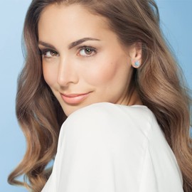 Turtle Earrings, 925 Sterling Silver Stud Earrings, Cute Animal Stud Earrings, Jewellery, Blue, for Women and Girls, Sterling Silver