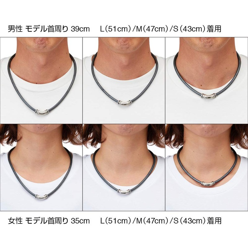 Colantotte ABAPN01 Magnetic Health Accessory Necklace, Crest R, Earl, Black