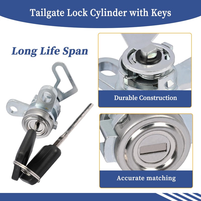 Getfarway Tailgate Lock Cylinder with Keys Compatible with Nissan Frontier
