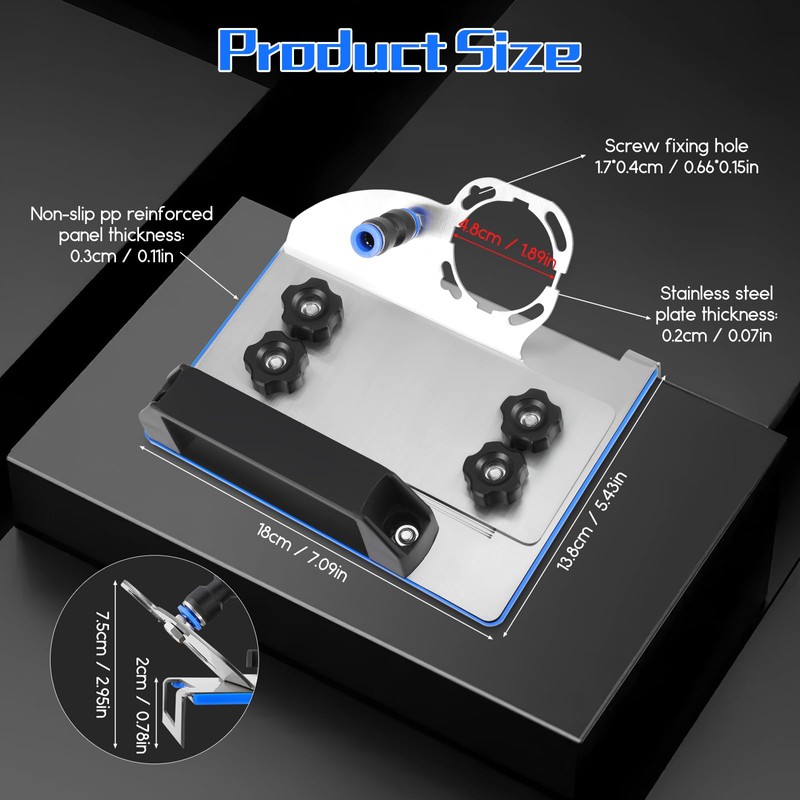 Angle Grinder Stand for Tile 45° Chamfer Cutting, 45° Angle