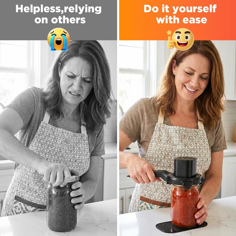 Electric Jar Opener Multifunctional for Seniors Bottle Opener Auto locking