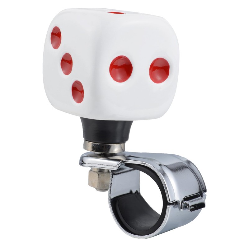 Lunsom Steering Wheel Spinner, Dice Shape Car Turning Wheel Knob