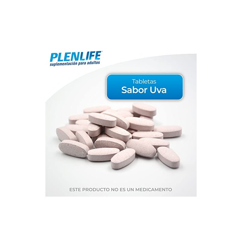 Plenlife Complejo Multivitaminas Tabletas Masticables Suplemento Alimenticio Vitaminas Minerales Sabor