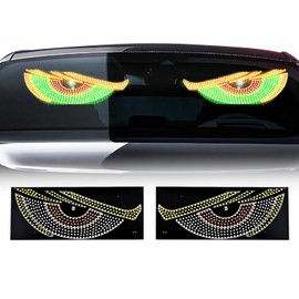 Devil Eyes Light for Cars, USB Flexible Car LED Display, Large Dynamic Devil LED Eyes for Car Trucks Window