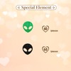 120pcs Alien Head Confetti, Outer Space Table Confetti, Green&Silver Glitter