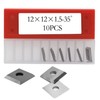 12mm Square Carbide Inserts Cutters Knives Blades 12×12×1.5mm-35°for Woodworking Spiral/Helical