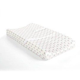 Lush Decor Baby Elephant Stripe Geo Soft & Plush Changing Pad Cover, 32" x 16" x 5", Pink & Gray