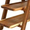 Elama Acacia Wood 3 Tiered Rectangular Ladder Tray Serving Set,