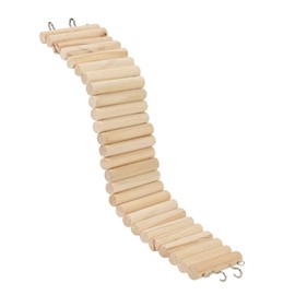JP Number Hamster Toy, Ladder, Divider, Natural Wood, Deformable, Width 3.1 inches (8 cm), Natural, 19.7 inches (50 cm)