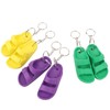 3 Pairs Slipper Keychain Silicone Multifunctional Key Chain Key Ring