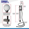 Empire Faucets Shower Slide Bar and Adjustable Shower Head Combo