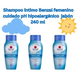 BENZAL 3 X Shampoo íntimo Benzal femenino cuidado pH hipoalergénico Jabon 240 ml