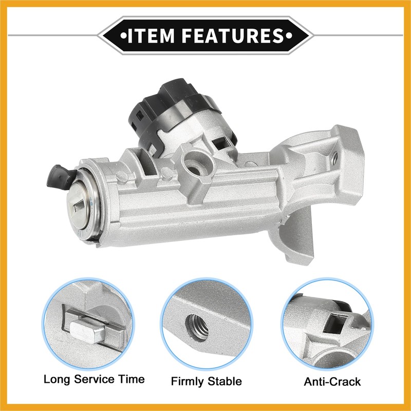 Partuto Ignition Lock Cylinder Kit Compatible for Citroen Relay 2006-Now