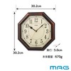 MAG(マグ) Wall Clock, Hanging Clock, Analog Radio Clock, Radio Reception