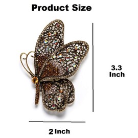 DSADKI Variety Styles Butterfly Brooch - Multi-Color Rhinestone Crystal Brooch Pin Cute Butterfly Shape Corsages Brooches Decoration Gift for Women Girls (STY16)