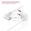 Hama Euro power cable (2-pin, 90 degree angled on both