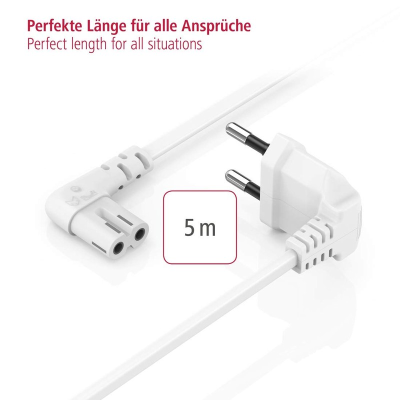 Hama Euro power cable (2-pin, 90 degree angled on both