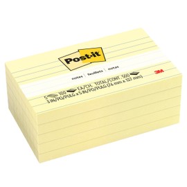 Post-it Pop-up Notes 3x5 in, 5 Pads, America's #1 Favorite Sticky Notes, Canary Yellow, Clean Removal, Recyclable (635-5PKSS)