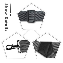 RIONA Men's Braces Wide 3.8 cm with 4 Carabiner Hooks Long One Size for Men and Women Adjustable and Elastic X-Back Heavy Duty, 010 grey