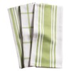 KAF Home Centerband/Basketweave/Windowpane - Set of 3 Kitchen towel (Sprout)