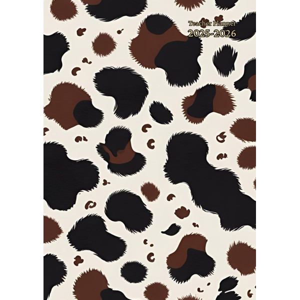 Teacher Planner a4: ( Cow ) Weekly And Monthly -