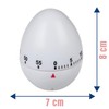 MIJOMA Kitchen Timer in Egg Shape, 60 Minute Timer, Plastic,