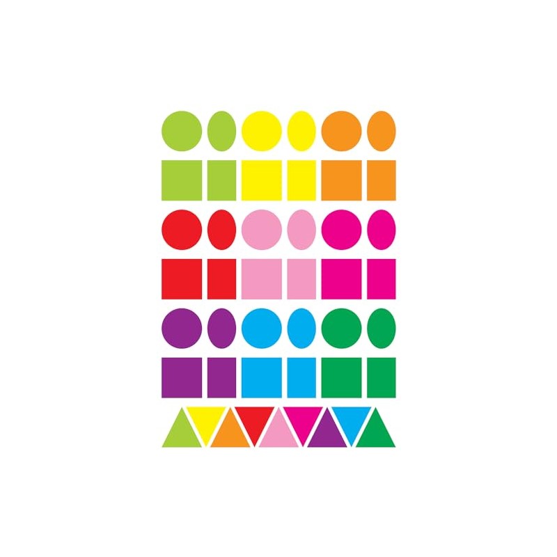 CTOP Creative hobby - Maxi sticky labels geometric colors vives
