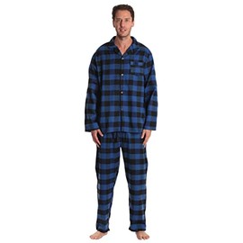#followme Mens Flannel Pajama Coat Set 44917-1C-L