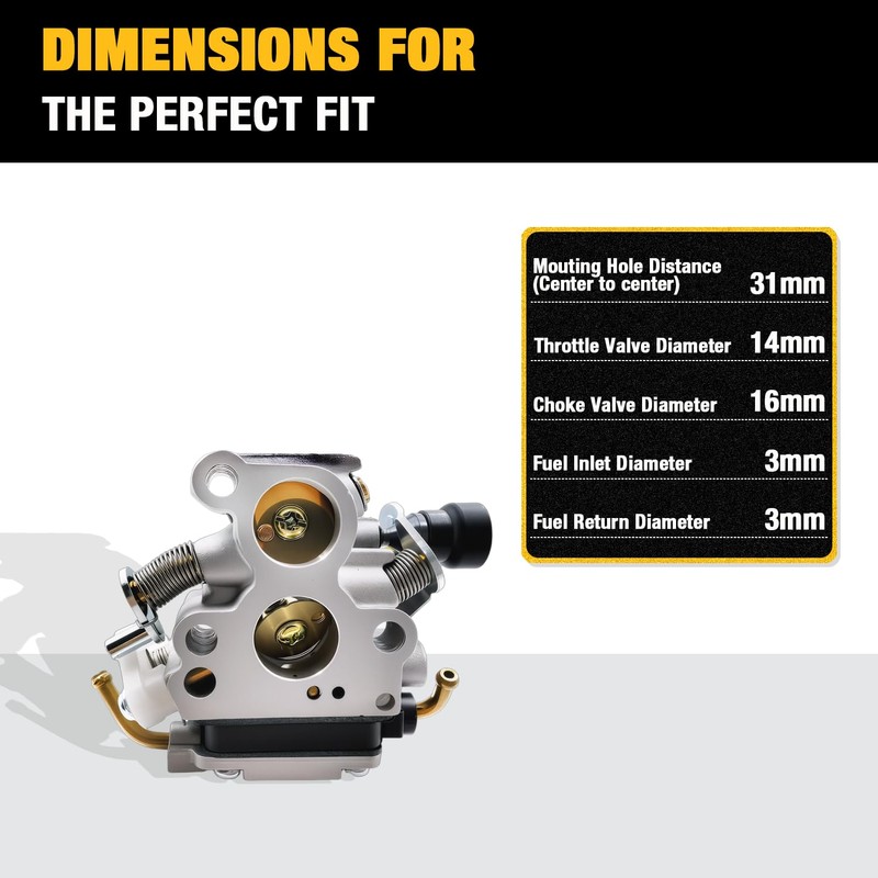 Dakule Carburetor Kit 506450501 Compatible with Husqvarna 435 440 135