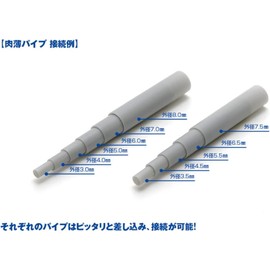 Wave Material Series OM-522 Plastic Pipe Gray Thin Outer Diameter 0.16 inches (4.0 mm), 5 Pieces, Hobby Material