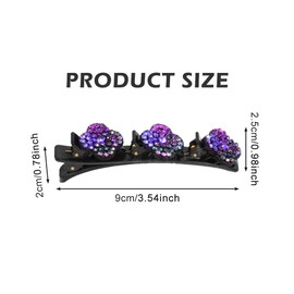 Haarspangen mit funkelnden Kristallsteinen, 4 Stück Elegante Haarstyling-Clips Strass-Haarspange, Haarspangen Damen, Funkelnde Kristall-Haarspange-Blume für Damen, Mädchen (COLOR:wie gezeigt)