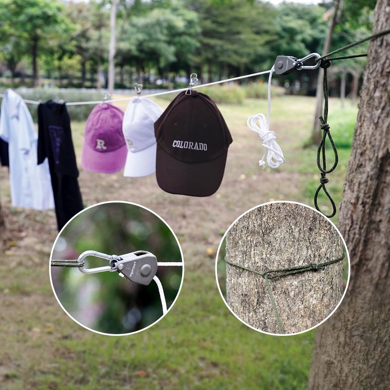 Vigorport Retractable Travel Clothesline, Portable Clothes Line Heavy Duty Rope