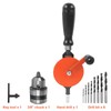 3/8 inch Hand Drill Manual Hand Crank Drill with 8Pcs