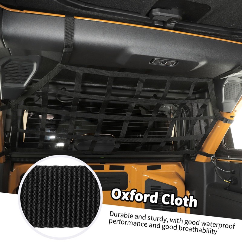Rear Trunk Mesh Cargo Net Fit for Ford Bronco 4