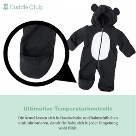 Cuddle Club Fleece Baby Bodysuit / Romper for Newborn to 4 Years - Baby Clothing / Children's Pyjamas / Winter Jacket - Gift for Birth -