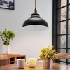 Metal Ceiling Lamp Shade 29cm Black Inner White Easy Fit