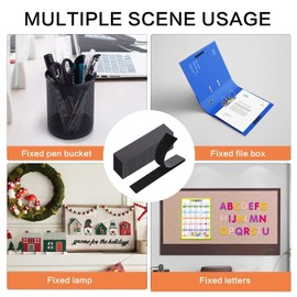 Narrow Hook and Loop Tape Strips with Adhesive Back, 10 Sets(20pcs) 0.6x2.8 inch Double-Sided Strength Sticky Fastener Interlocking Mounting Tape Heavy Duty for Classroom Home Office Crafts DIY Use