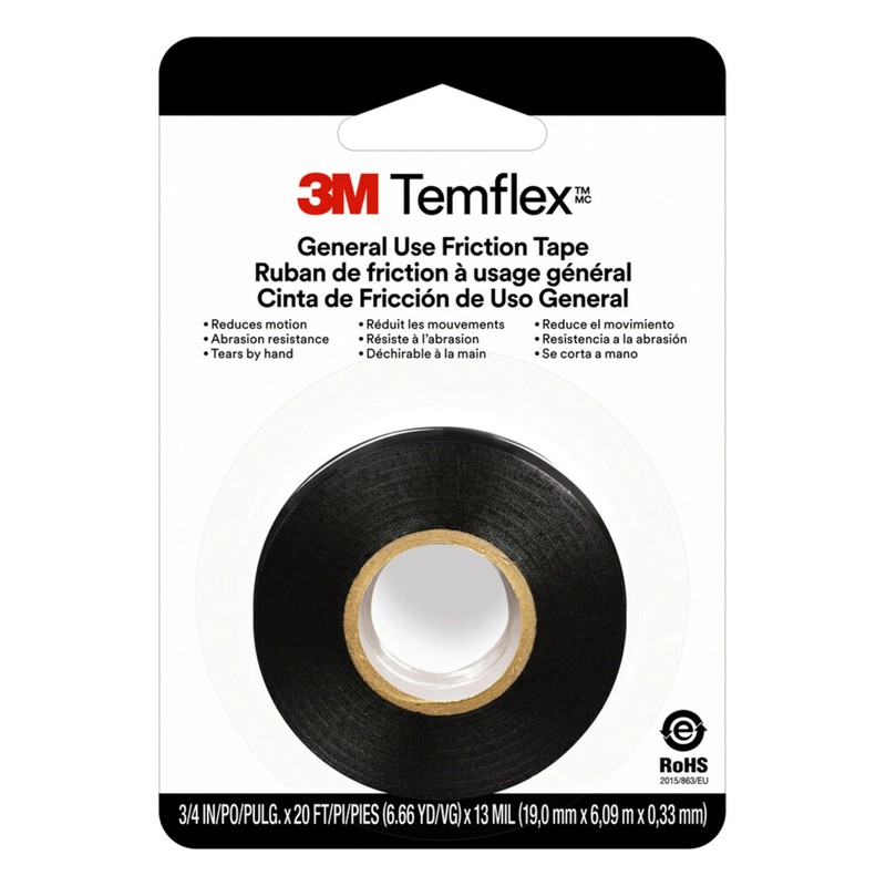 3M Temflex Vinyl Electrical Tape, 1700, 3/4 in x 60
