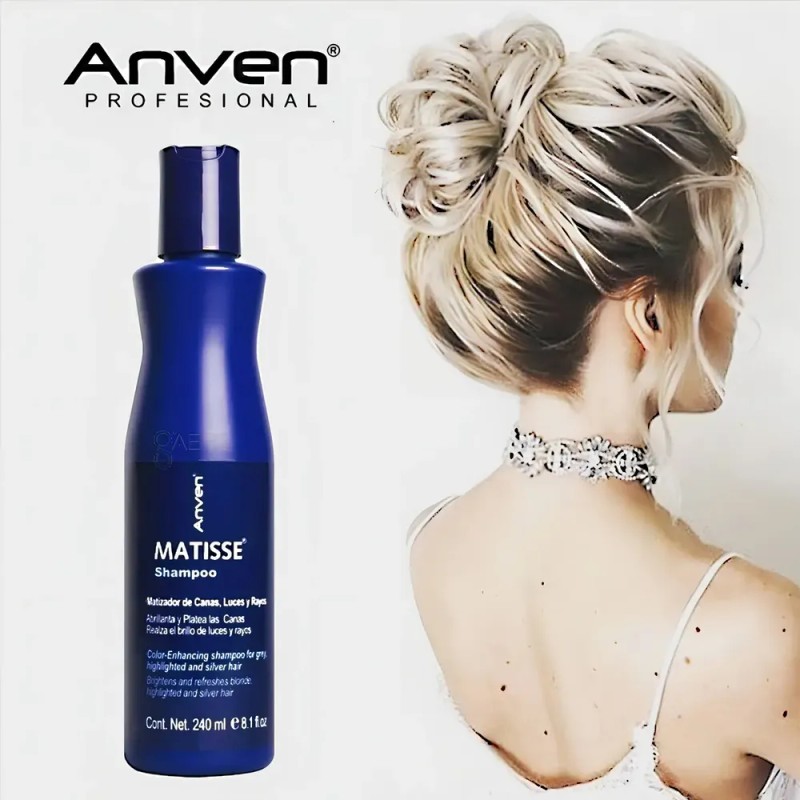 Shampoo Matizador De Canas, Luces, Rayos Matisse Anven 240ml